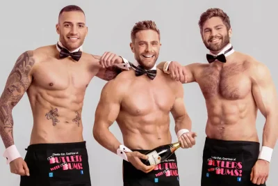 Group photo with buff butlers